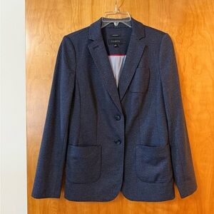 Talbots Aberdeen Lined Blazer Jacket Career Navy Blue Classic Rayon Blend Size 4